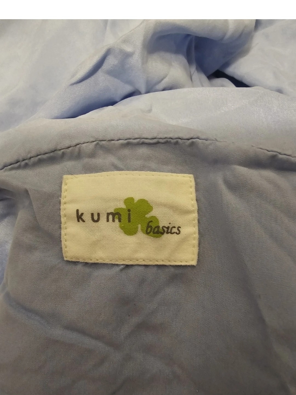 NWOT Kumi Kookoon Light Blue Silk Duvet Cover
